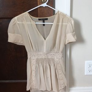 BCBGMAXAZRIA silk crepe top - size M